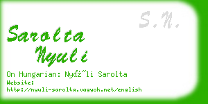 sarolta nyuli business card